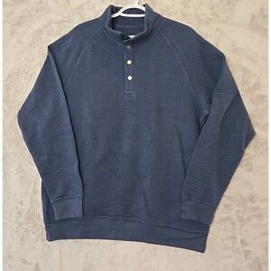 Goodfellow & Co. Men's Snap Pullover Sweatshirt LARGE Blue New